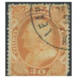 US Stamps #38 Used with Creases CV $500