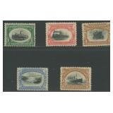 US Stamps #294-297, 299 Mint Hinged 1901 P CV $288