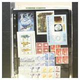 Worldwide Stamps Mint NH Blocks of 4 on pages, wid