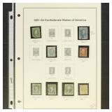 CSA Stamps 1860s Civil War era Mint & Used with fa