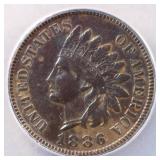 US Coins 1886 Type 1 Feather to 