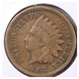 US Coins 1862 Indian Head Cent, circulated