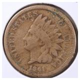 US Coins 1861 Indian Head Cent, circulated