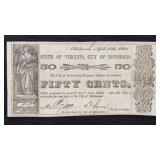 1862 Obsolete Currency $0.50 Richmond Note TR06-10
