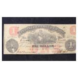 1862 VA Obsolete Currency $1 Treasury Note VT03-12