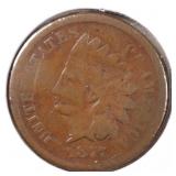 US Coins 1877 Indian Head Cent, circulated, Key Da