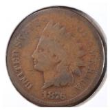 US Coins 1876 Indian Head Cent, circulated