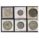 Worldwide Silver Coins 12 Coins with varying silve
