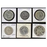 Worldwide Silver Coins 11 Coins with varying silve