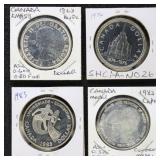Canada 12 Silver Dollar Coins in dealer flips with