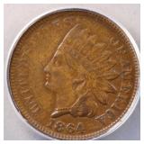 US Coins 1864 No L Indian Head Cent Graded VF35 by