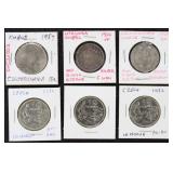 European Country Silver Coins 2.6+ Ounces of Silve