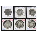 Worldwide Silver Coins with varying Silver content