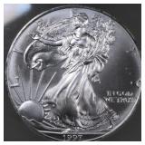 US Coins 1997 Silver Eagle Graded MS69 by ICG