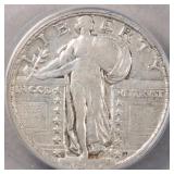 US Coins 1917-D Type II Standing Liberty Quarter G
