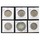 Worldwide Silver Coins with varying Silver content