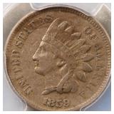 US Coins 1859 Indian Head Cent Graded VF35 by PCGS
