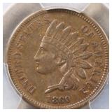 US Coins 1860 Pointed Bust Indian Head Cent Graded