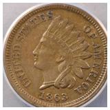 US Coins 1863 Indian Head Cent Graded VF35 by ANAC