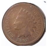 US Coins 1867 Indian Head Cent, circulated