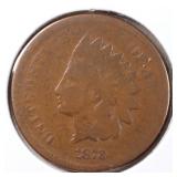 US Coins 1872 Indian Head Cent, circulated