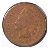 US Coins 1868 Indian Head Cent, circulated