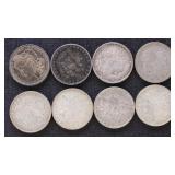 US Silver Coins 13 Morgan Dollars, Circulated