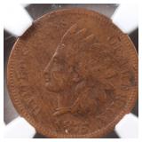 US Coins 1875 Indian Head Cent Graded VF25BN by NG