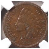 US Coins 1873 Closed 3 Indian Head Cent Graded VF3