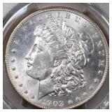 US Coins 1903-O Morgan Silver Dollar Graded UNC De