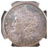 US Coins 1901-S Morgan Silver Dollar Graded AU Det