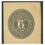US Official Stamps Cut Square #UO13 Mint with