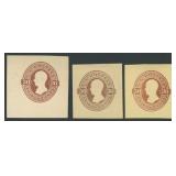 US Stamps Cut Squares #U336-U341 Mint, with small