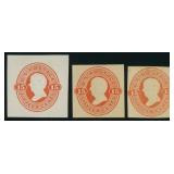 US Stamps Cut Squares #U96-U98 Mint complete set o