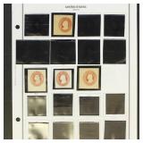 US Cut Squares 1850s-1860s Mint collection on page