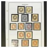 US Cut Squares 1882-1886 Mint collection on pages,