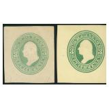 US Stamps Cut Squares #U168-U169 Mint with creases
