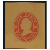 US Stamps Cut Square #U31 Embossed Forgery, seldom