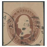 US Stamps Cut Square #U276 Used with thin at top,