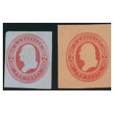 US Stamps Cut Squares #U243-U246 Mint, with small