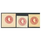 US Stamps Cut Squares Errors of 1932 Die I #U436h,