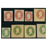 US Stamps Cut Squares #U30-U33 official reprints,