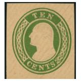 US Stamps Cut Square #U16 Mint, 1853 Washington 10