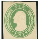 US Stamps Cut Square #U13 Mint with hinge thin, 18