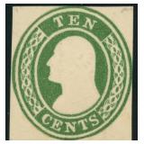 US Stamps Cut Square #U15 Mint, 1853 Washington 10