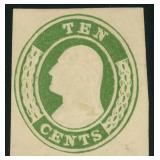 US Stamps Cut Square #U17 Mint, 1853 Washington 10