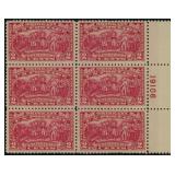US Stamps #644 Plate Block of 6 Mint LH 1927 Sarat