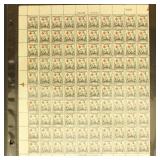 US Stamps #702 Sheet of 100 Mint NH with perf sepa