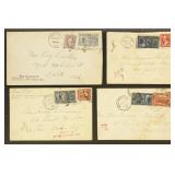 US Special Delivery Stamps 4 Covers- 1898, 1899, 1