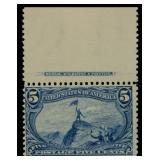 US Stamps #288 Mint NH top margin imprint single C